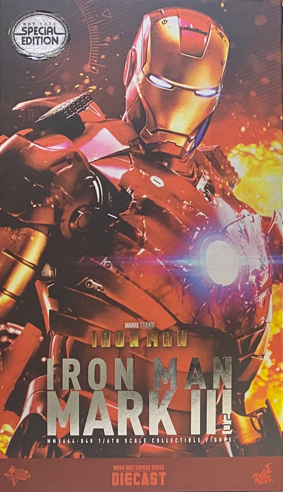 Hot Toys  Marvel - MMS664D48B <<Iron Man>>  Mark III (2.0) with Bonus Part